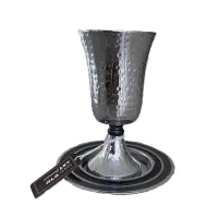 Стакан для кидуша серебристый