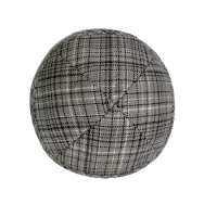Кипа твидовая серая в чёрную полоску, диаметр 17 см