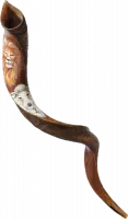 Shofar kudu lion and lamb, handmade