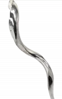 Shofar is fully silver plated with a smooth mirror effect