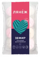 4607037420304 «Зефир «Бело-розовый» ароматизированный» (210 г, по 15 шт., коррекс в плёнке, ТЗ НЕВА, Лянеж) (1)