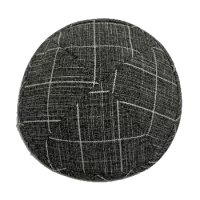 Кипа костюмная темно-серая в белую полоску, диаметр 19см