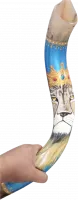 Shofar Kudu  Lion of Judah with Crown, handmade_2