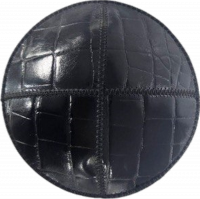 Luxurious kippah made of crocodile leather, 100% genuine, handmade, luxurious, black color