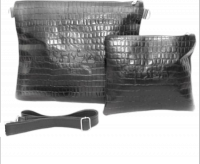 Cover for tallit and tefillin, made of crocodile leather black