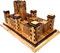 Small model of the Second Temple, made of olive wood, handmade