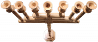 Huge olive wood menorah, disassembles into 3 parts, handmade_2