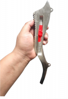 Mezuzah with silver shofar kudu pattern_2