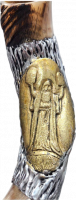 Silver-plated shofar, moses pattern_1
